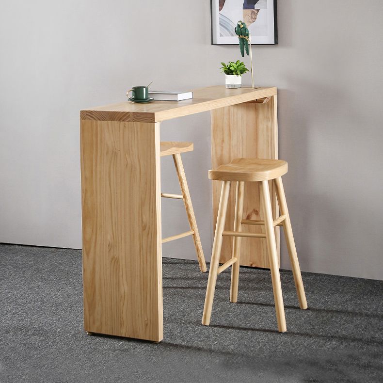 1/3/9 Pièces Rectangle industriel Table de pub ensemble Table de comptoir en bois avec tabourets sans dos