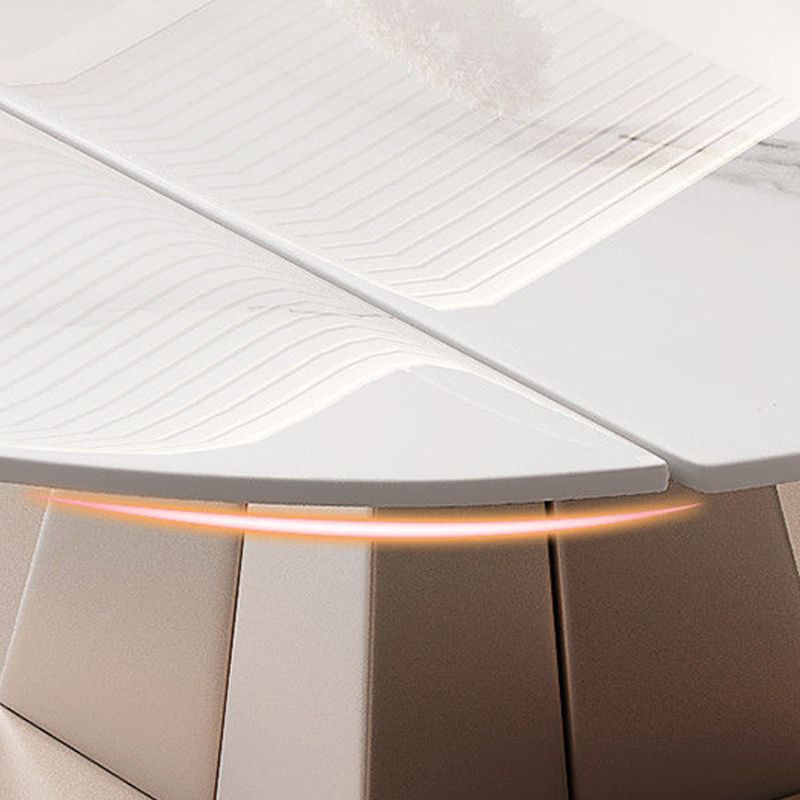 Tavolo da pranzo in pietra estesibile Base in acciaio tavolo da pranzo contemporaneo per casa