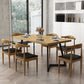 Industrial LightWood Dinette Set 1/2/7 Pcs Solid Wood Furniture for Home