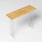 Rectangle Solid Wood Bar Height Table Contemporary Acrylic Double Pedestal Bar Table Clearhalo 'Bar Furniture' 'Bar Tables' 'bar_tables' 'furn' 'furn_bar_tables' 'Furniture' 'Kitchen & Dining Furniture' 1200x1200_9f43b491-9b32-48aa-a722-5efbaeda158a