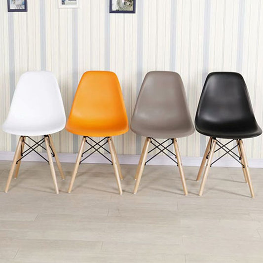 Glam Style Plastic Side Chair Matte Finish Solid Back Dining Chair for Home Use Clearhalo ' kitchen&dining_furn' 'Dining Chairs' 'Dining Tables & Seating' 'dining_chair' 'Furniture' 'furniture_dining_chair' 'Kitchen & Dining Furniture' 'kitchen' 1200x1200_9f446f0e-2af7-47e1-aafa-f9be2e37d286