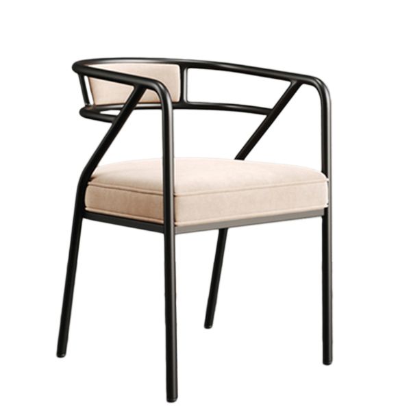 Glam Style Arm Chair Open Back Indoor Dining Chair for Dining Room Clearhalo 'Dining Chairs' 'Dining Tables & Seating' 'dining_chair' 'furn' 'furn_dining_chair' 'Furniture' 'furniture_dining_chair' 'Kitchen & Dining Furniture' 1200x1200_9f456640-6e0c-4f12-b668-8b8c8dbe684f