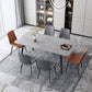 Black Metal Frame Industrial Rectangle Dining Table Sintered Stone Table for Home Clearhalo 'Dining Tables & Seating' 'Dining Tables' 'dining_table' 'furn' 'furn_dining_table' 'Furniture' 'Kitchen & Dining Furniture' 1200x1200_9f457a41-7e53-4cd5-ad81-5e830cc353a6