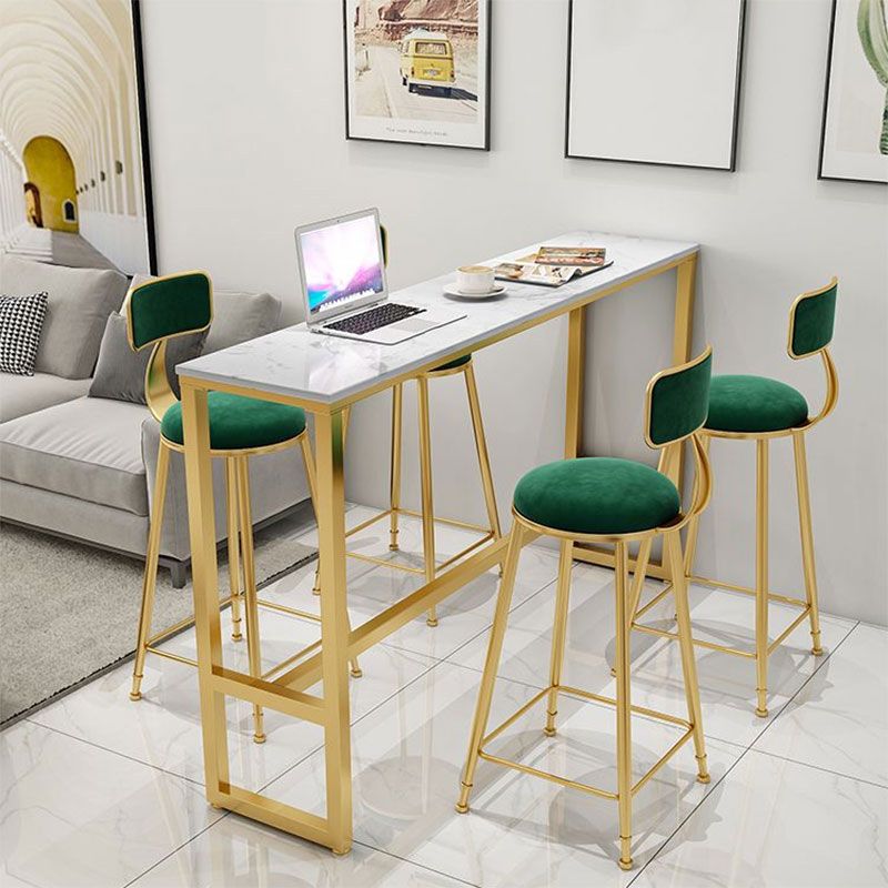 Glam Style Bar Set 1/2/3/5 Pieces Faux Marble Rectangle Counter Set Clearhalo 'Bar Furniture' 'furn' 'furn_home_bar_bar_sets' 'Furniture' 'Home Bars & Bar Sets' 'home_bar_bar_sets' 'Kitchen & Dining Furniture' 1200x1200_9f46f859-91d2-4879-89cc-ea31d7779a06