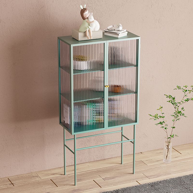 Metal Buffet Server Kitchen 2 Porte di vetro Server da pranzo per sala da pranzo