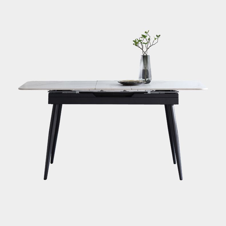 Rectangle Contemporary Sintered Stone Dining Room Set with Removable Leaf Dining Furniture Set Clearhalo 'Dining Room Sets' 'Dining Tables & Seating' 'dining_room_set' 'furn' 'furn_dining_room_set' 'Furniture' 'furniture_dining_room_set' 'Kitchen & Dining Furniture' 'kitchen&dining_furn' 'kitchen' 1200x1200_9f4a3b21-8be5-4c95-b5a3-27c5ec81c3e9