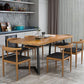 Industrial 1/2/7 Pieces Dining Set Solid Wood Dining Table for Home Use Clearhalo 'Dining Room Sets' 'Dining Tables & Seating' 'dining_room_set' 'furn' 'furn_dining_room_set' 'Furniture' 'furniture_dining_room_set' 'Kitchen & Dining Furniture' 1200x1200_9f4c98dc-114c-4e91-a838-1416087729d6