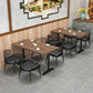 Solid Wood Dining Table Industrial Square Dining Table with Metal Base Clearhalo 'Dining Tables & Seating' 'Dining Tables' 'dining_table' 'furn' 'furn_dining_table' 'Furniture' 'furniture_dining_table' 'Kitchen & Dining Furniture' 'kitchen' 'kitchen_dining_table' 1200x1200_9f4d255b-f415-4cb5-ae22-bc3250f8015a