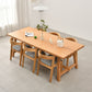 Rectangle Trestle Base Dining Table Medieval Modern Style Pine Wood Table for Kitchen