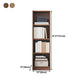 Brown Modern Style Bookshelf Closed Back Wood Bookcase for Home