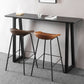 Taburetes de taburetes de cuero de estilo industrial con base de metal para el hogar