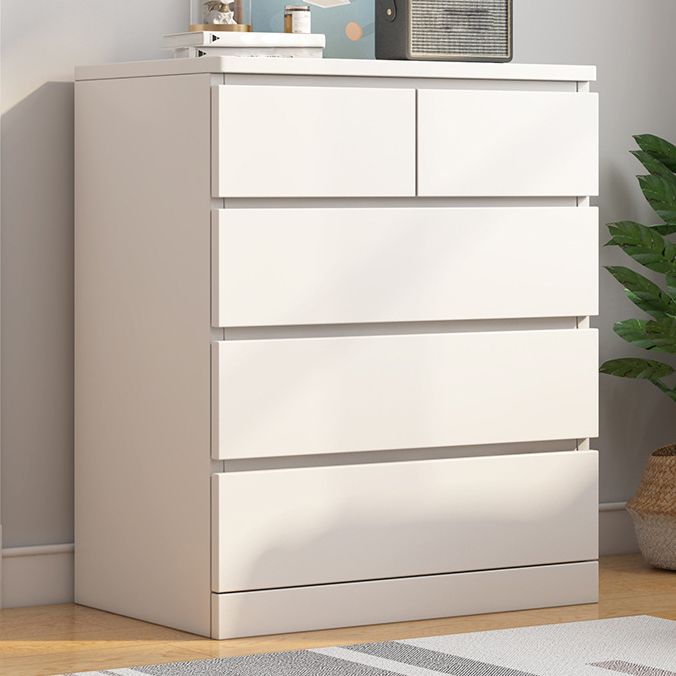 Modern Style White Storage Chest Vertical Wooden Chest with 3 / 4 / 5 / 6 Drawers