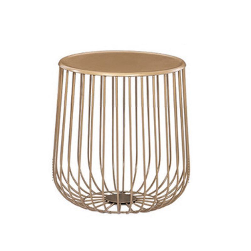 Metal Geometric Coffee Table Mid-Century Modern Frame Cocktail Table with Storage