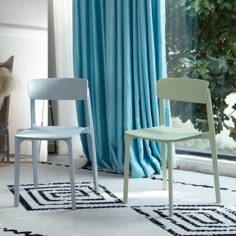 Modern Style Stackable Plastic Chair Open Back Dining Side Chair Clearhalo 'Dining Chairs' 'Dining Tables & Seating' 'dining_chair' 'furn' 'furn_dining_chair' 'Furniture' 'furniture_dining_chair' 'Kitchen & Dining Furniture' 1200x1200_9f5248d1-4b50-40db-ae99-31b2266063ed