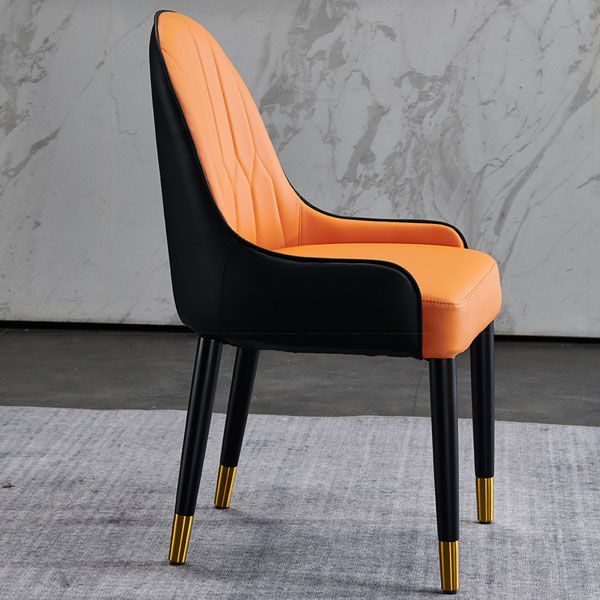 Glam Wood Dining Arm Chairs Leather Dining Chairs for Home Use (Set of 2) Clearhalo ' kitchen&dining_furn' 'Dining Chairs' 'Dining Tables & Seating' 'dining_chair' 'furn' 'furn_dining_chair' 'Furniture' 'furniture_dining_chair' 'Kitchen & Dining Furniture' 'kitchen' 1200x1200_9f5273da-e3d3-4ac9-8af7-b9dec90b09b0