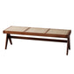 17.7 Inch Wide Bench Wicker Tropical Seating Bench with Legs Clearhalo 'Benches' 'Chairs & Seating' 'furn' 'furn_benches' 'Furniture' 'Living Room Furniture' 1200x1200_9f52d7ee-c24d-439c-a831-be56d6cabc38