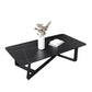 Glam Style Slate Top White Gold/black Top Black Metal Footer Coffee Table Clearhalo 'Coffee & Accent Tables' 'Coffee Tables' 'coffee_tables' 'furn' 'furn_coffee_tables' 'Furniture' 'Living Room Furniture' 1200x1200_9f540af7-53a9-4413-b2d2-64bab94b0bcd