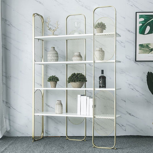 Modern Bookshelf Metal Open Shelf Bookcase with Shelves for Living Room