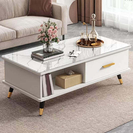 Tavolino contemporaneo a 4 gambe tavolino da cocktail con cassetto