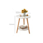 Stone 3 Legs Cocktail Table Modern Round Coffee Table with Shelf Clearhalo 'Coffee & Accent Tables' 'Coffee Tables' 'coffee_tables' 'furn' 'furn_coffee_tables' 'Furniture' 'Living Room Furniture' 1200x1200_9f57f986-b952-4851-a1e9-ac13b0480054