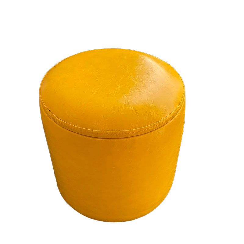 Faux Leather Ottoman Plain Round Stain Resistant Pouf Ottoman with Storage Clearhalo 'furn' 'furn_ottomans_poufs' 'Furniture' 'Living Room Furniture' 'Ottomans & Poufs' 'ottomans_poufs' 1200x1200_9f583fa5-71c0-4ae7-a989-aedb4c5d5721