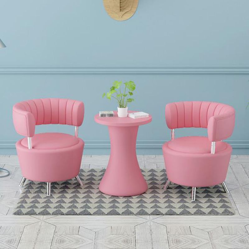 Chaise en cuir fausse 25,19 "L x 23,22" W x 27,55 "H Chaise sans bras