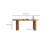 Moderner massiver Holz Office Desk Oval Task Schreibtisch mit 4-Legs für Zuhause