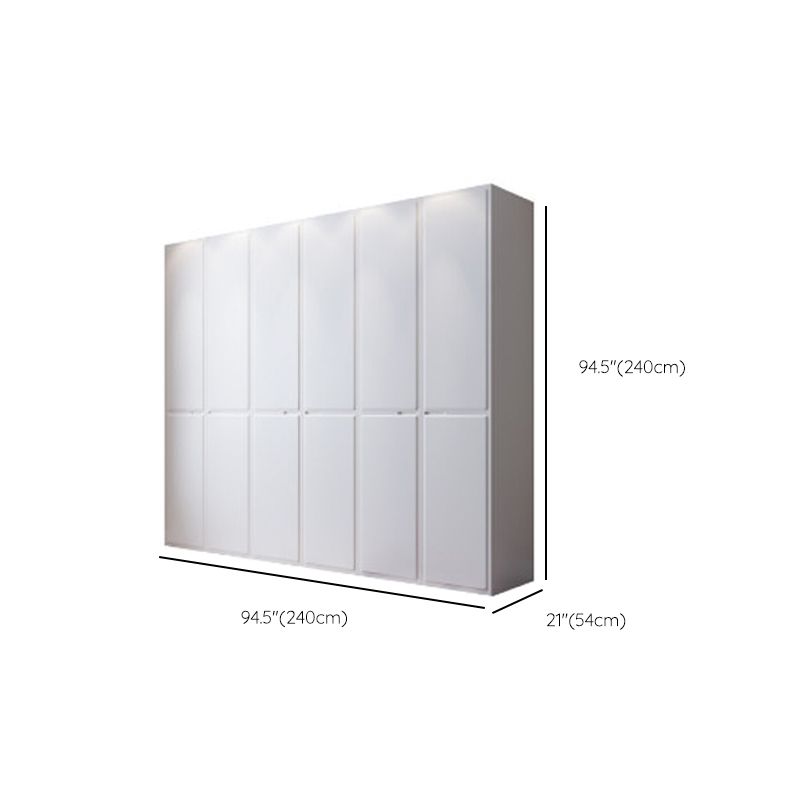 Engineered Wood Wardrobe Cabinet with Garment Rod Modern Wardrobe Closet