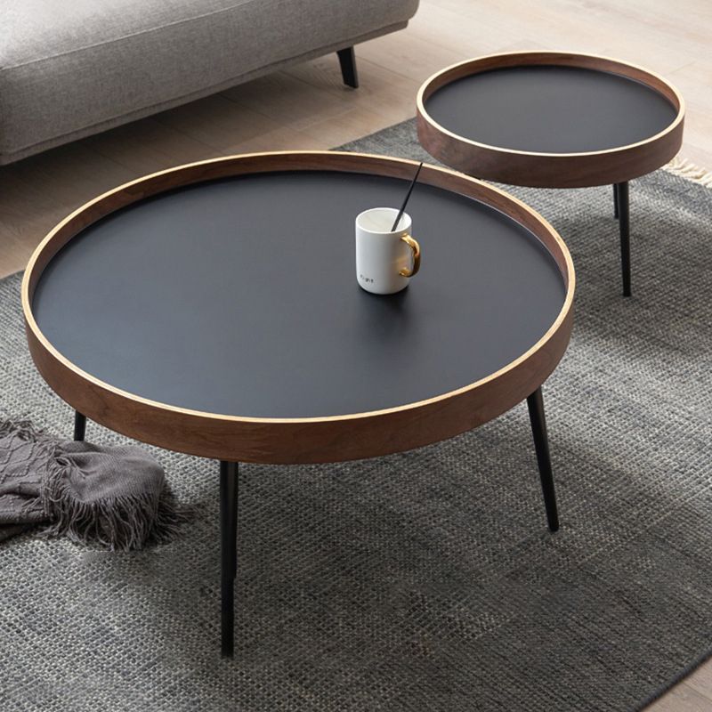 Metal and Wood Coffee Table Tray Top Cocktail Table with 4 Legs Clearhalo 'Coffee & Accent Tables' 'Coffee Tables' 'coffee_tables' 'furn' 'furn_coffee_tables' 'Furniture' 'Living Room Furniture' 1200x1200_9f5ae666-dd6d-4e21-a75d-a8fc3b1cf97f