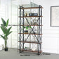 Industrial Style Etagere Bookshelf Open Shelf Bookcase with Rectangular Shelves Clearhalo 'Bookcases' 'furn' 'furn_bookcases' 'Furniture' 'furniture_bookcases' 'kitchen' 'kitchen_bookcases' 'Living Room Furniture' 'Office Furniture' 1200x1200_9f5afeea-adc1-4ec8-adfb-a2c4edc8df8a