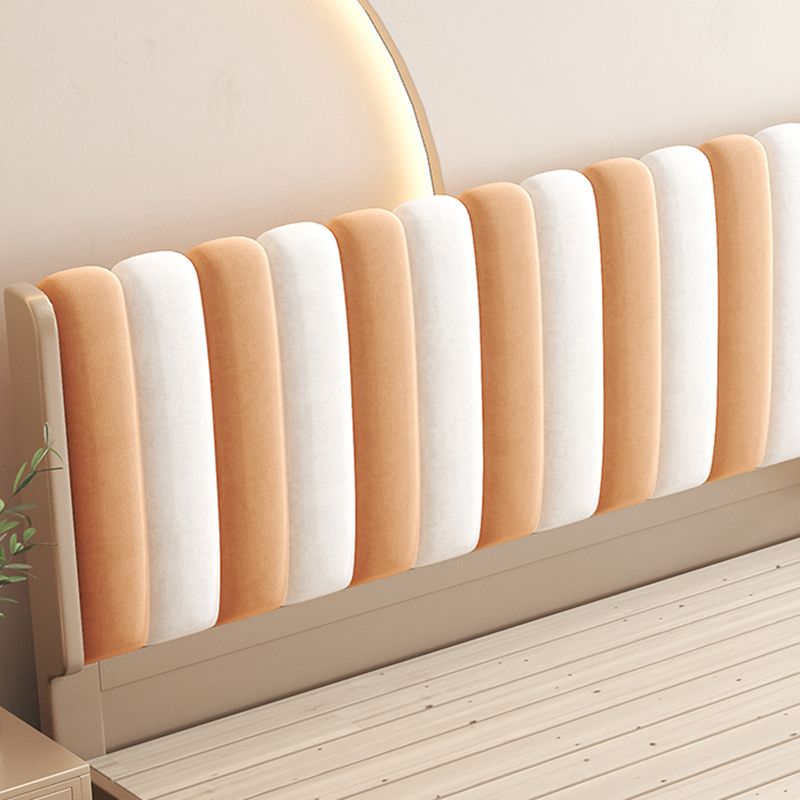 Letto standard imbottito contemporaneo, letto di testiera rettangolare del pannello