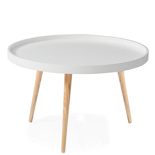 Tavolino moderno di cocktail in legno rotondo a 3 gambe tavolino