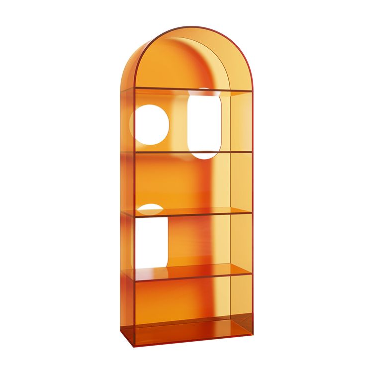 Closed Back Standard Bookshelf Acrylic Bookcase with Rectangular Shelves Clearhalo 'Bookcases' 'furn' 'furn_bookcases' 'Furniture' 'Office Furniture' 1200x1200_9f5c32f3-1116-464d-a540-d30b4e2c8cb4