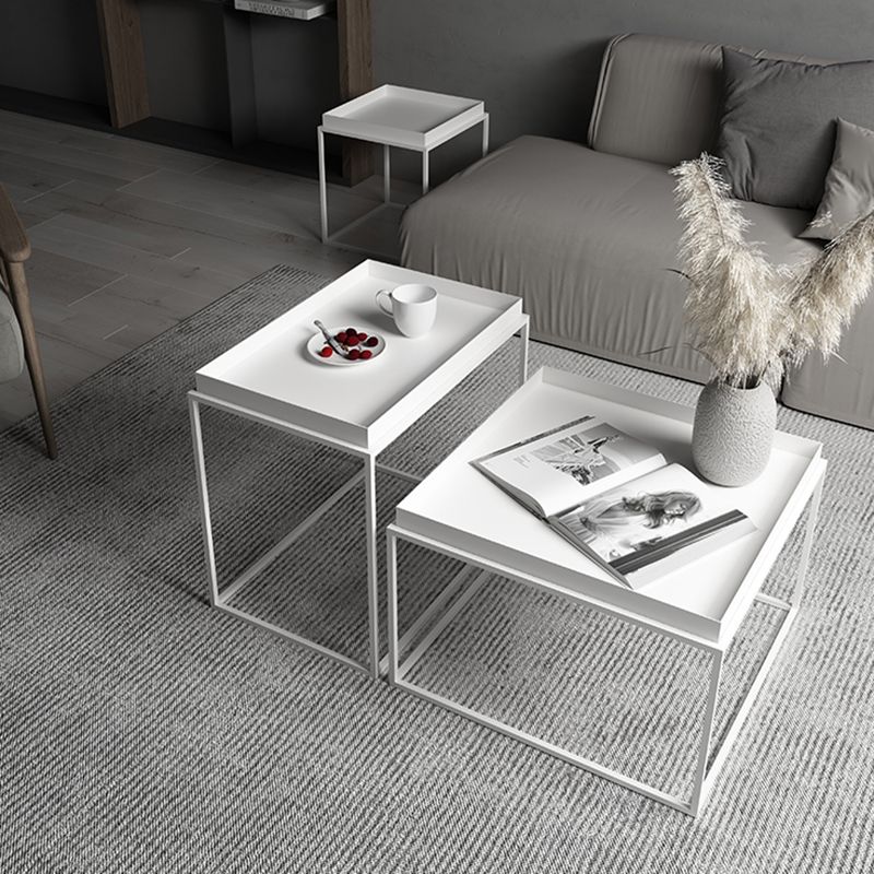 Tavolino moderno in legno tavolino rettangolare a forma di cocktail pieghevole