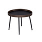 Round Wooden Coffee Table Black Tray Top Cocktail Table with 4 Legs Clearhalo 'Coffee & Accent Tables' 'Coffee Tables' 'coffee_tables' 'furn' 'furn_coffee_tables' 'Furniture' 'Living Room Furniture' 1200x1200_9f5e46b5-38b5-4f93-96e0-a5af5f6bc484