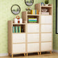 9.4 "W moderne houten boekenplank gesloten achterste plank boekenkast met deuren