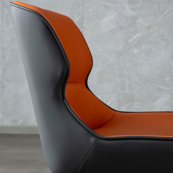 Inicio Silla lateral moderna del ala de la ala Matte Sillas de comedor de cuero falso