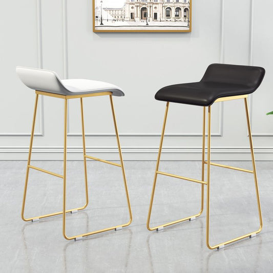 Modern Armless Backrest Counter Stool Steel Cafe Bar Stool with Pedal and Acrylic Seat Clearhalo 'Bar Furniture' 'Bar Stools' 'bar_stools' 'furn' 'furn_bar_stools' 'Furniture' 'furniture_bar_stools' 'Kitchen & Dining Furniture' 1200x1200_9f60df4b-8e99-48ef-a7b5-efbe8c3a0ad8