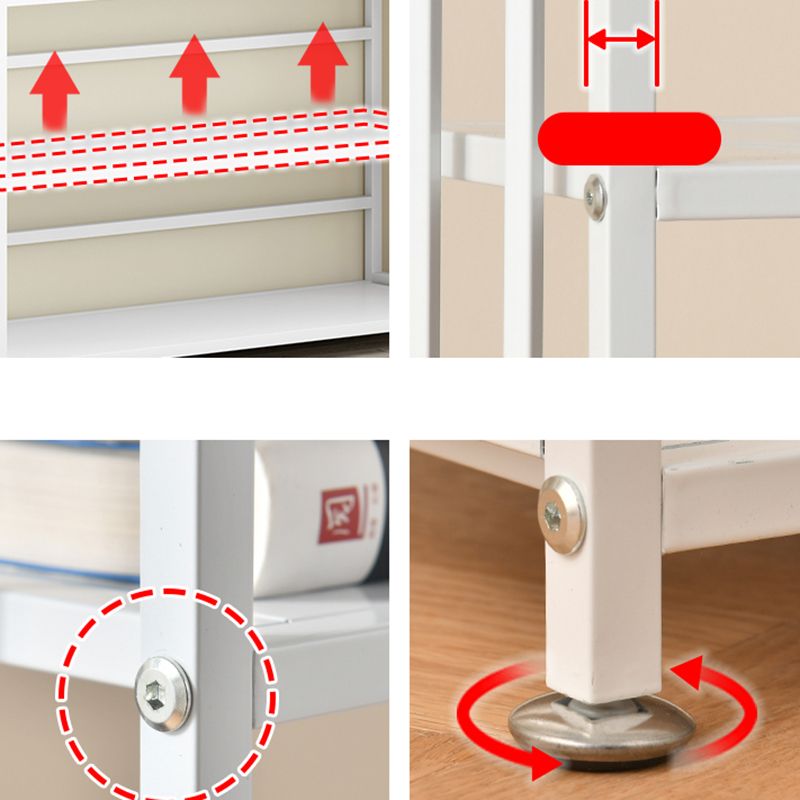 Bibliothèque de lieux de rectangle de rectangle métallique moderne à dos fermé à dos fermé moderne