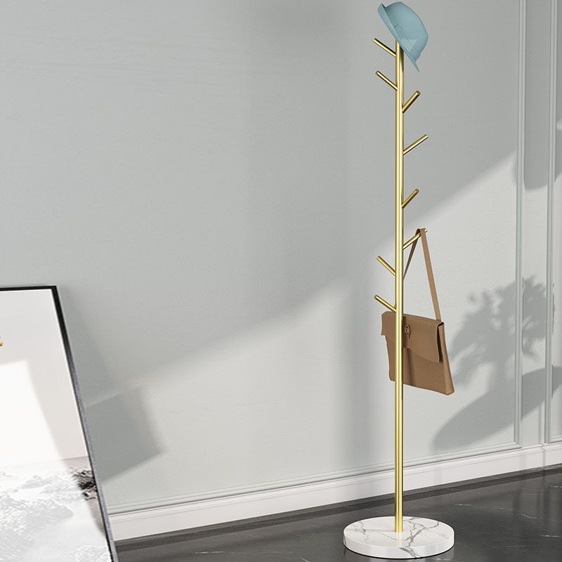 Luil Luxury Coat Rack en marbre Base de support support de manteau avec crochets