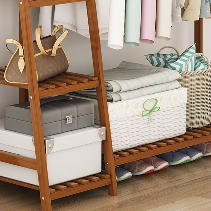 Modern Coat Rack Solid Wood Double Hooks Clothes Hanger with Storage Shelving Clearhalo 'Entry & Mudroom Furniture' 'furn' 'furn_hall_tree_coat_racks' 'Furniture' 'Hall Trees & Coat Racks' 'hall_tree_coat_racks' 1200x1200_9f620380-068b-4aa9-ba52-69df4e4ced3f