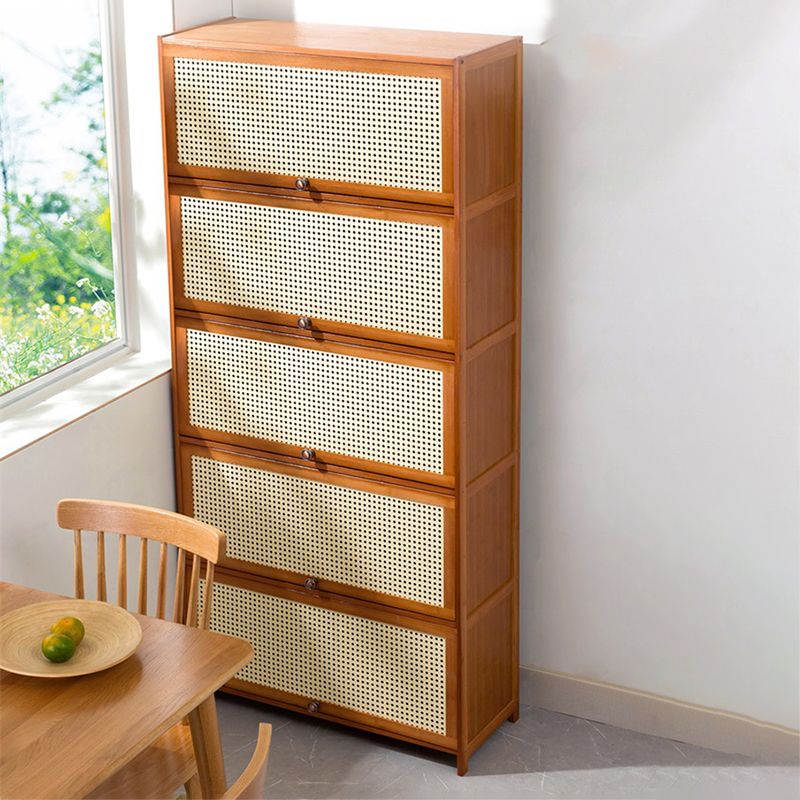 Brown Color Barrister Bookcase Contemporary Bamboo Bookcase for Home Office Clearhalo 'Bookcases' 'furn' 'furn_bookcases' 'Furniture' 'furniture_bookcases' 'kitchen' 'kitchen_bookcases' 'Living Room Furniture' 'Office Furniture' 1200x1200_9f6222d5-6705-42fa-b961-209264155291