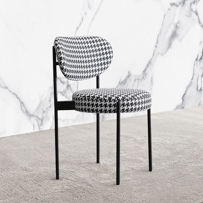 Glam Style Metal Side Chair Open Back Dining Armless Chair for Dining Room Clearhalo ' kitchen&dining_furn' 'Dining Chairs' 'Dining Tables & Seating' 'dining_chair' 'Furniture' 'furniture_dining_chair' 'Kitchen & Dining Furniture' 'kitchen' 1200x1200_9f63fc4d-03a6-4388-9686-c69f0edaca97