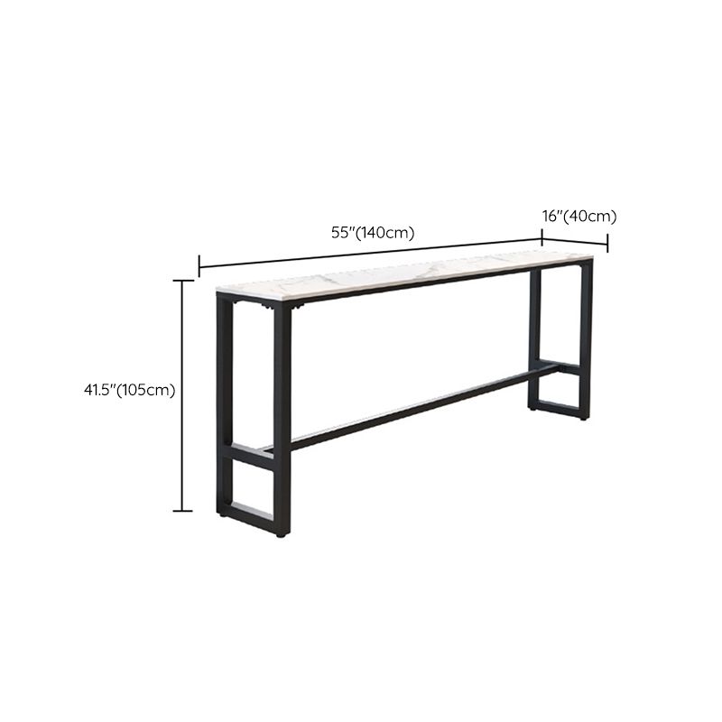 Juego de mesa de Bar rectangular contemporánea, mesa de Bar con estructura de hierro y taburetes, 1/3/5 Uds.