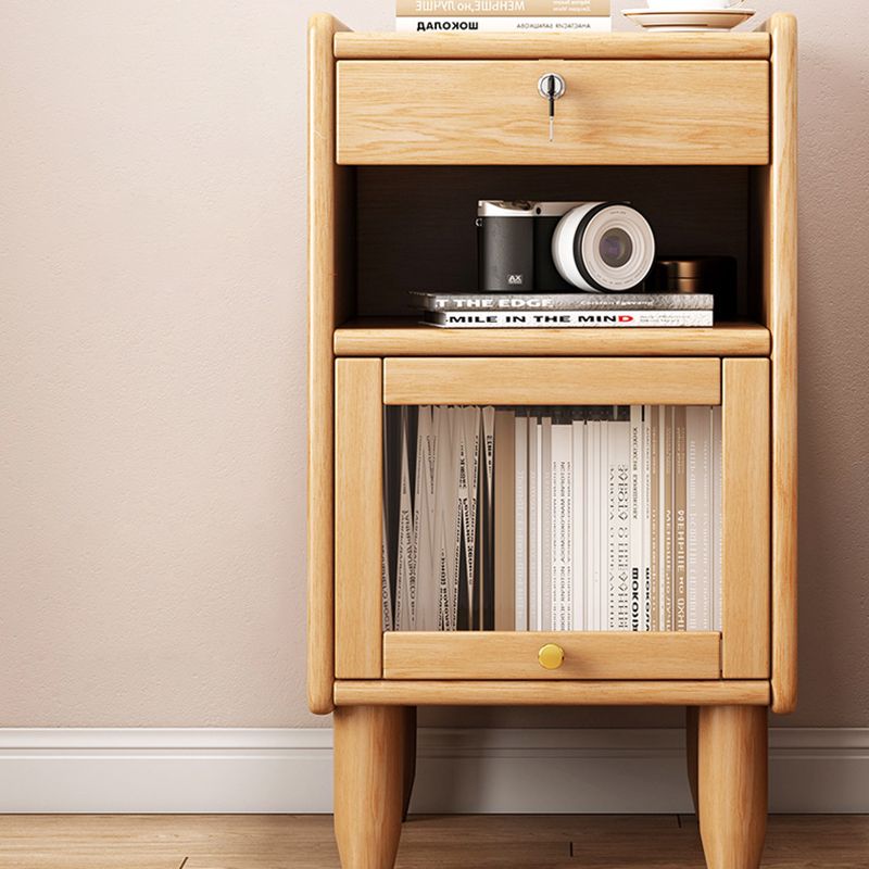 1 Drawer Contemporary Night Table 1 Door Nightstand with Legs ,21.7" Tall Clearhalo 'Bedroom Furniture' 'furn' 'furn_night_stand' 'Furniture' 'night_stand' 'Nightstands' 1200x1200_9f655d55-6439-4be1-b7b1-da6a8e947710