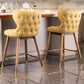 Low Back Dining Stools Bucket Armless Bar Stools with Wood Base Clearhalo 'Bar Furniture' 'Bar Stools' 'bar_stools' 'furn' 'furn_bar_stools' 'Furniture' 'Kitchen & Dining Furniture' 1200x1200_9f65cb4a-f088-46d9-96e9-230b635dea45