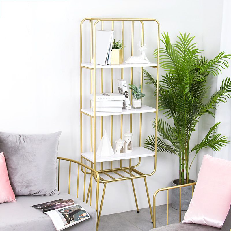 4 Shelves Standard Bookshelf Metal Modern Bookcase ,11.8" W X 70.9" H Clearhalo 'Bookcases' 'furn' 'furn_bookcases' 'Furniture' 'Office Furniture' 1200x1200_9f6704ca-e1c4-4a59-80de-aed1a76be23a