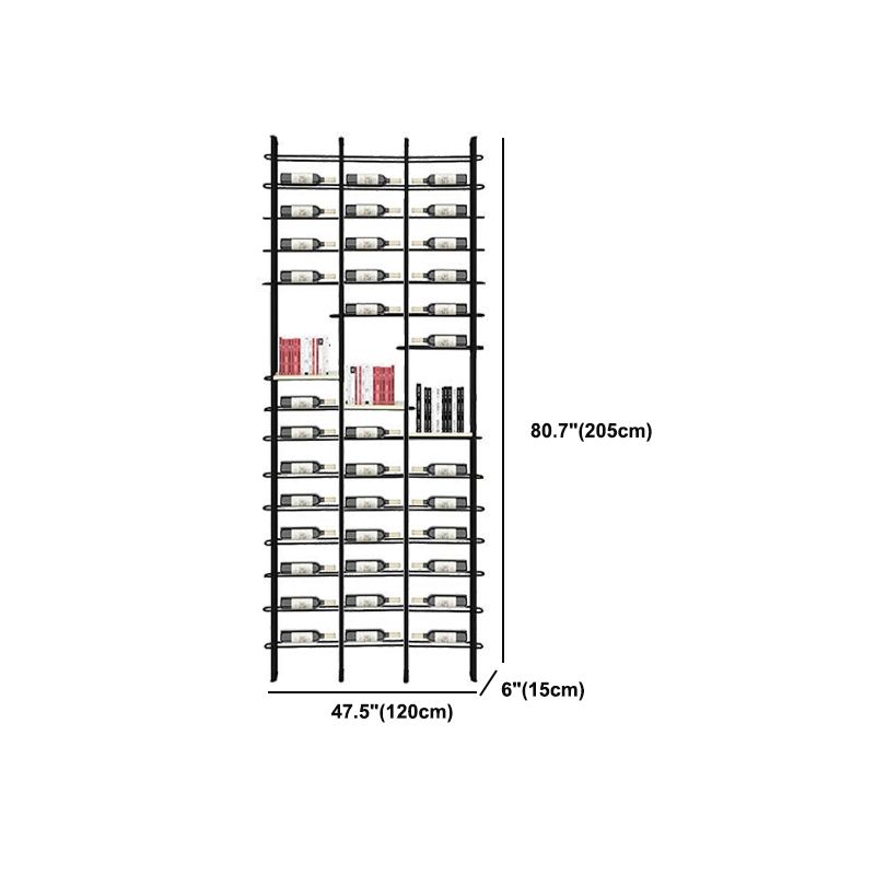 Metal Floor Wine Rack Bottle Black Modern Bottle Holder for Kitchen Clearhalo 'furn' 'furn_wine_racks' 'Furniture' 'Kitchen & Dining Furniture' 'Wine Racks' 'wine_racks' 1200x1200_9f673e67-3dde-48e5-9c83-9bfe2ac0d109