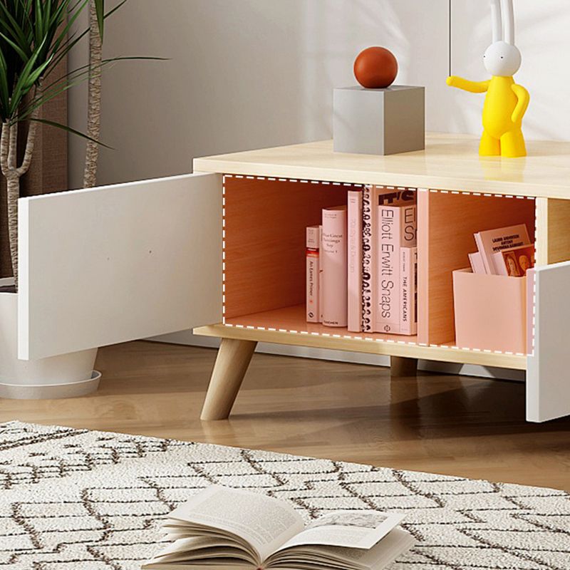 Engineered Wood TV Media Console met laden Scandinavische tv -standaard