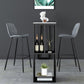 Rectangle Stone Black Metal Bar Height Table Industrial Double Pedestal Bar Table Clearhalo 'Bar Furniture' 'Bar Tables' 'bar_tables' 'furn' 'furn_bar_tables' 'Furniture' 'Kitchen & Dining Furniture' 1200x1200_9f6a43df-6845-406e-a338-ec1e50112da2